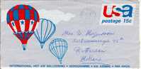 USA 1973, Aerogram Thema: Luchtballonnen - Fesselballons