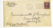 MARCOPHILIE LETTRE HOTEL INDIANA TIMBRE WASHINGTON DE 1937 - Briefe U. Dokumente