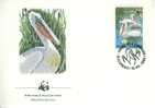 W0586 Pélican Frisé Pelecanus Crispus Roumanie 1984 FDC Premier Jour WWF - Pelikane