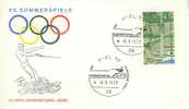 C1731 Ski Nautique Allemagne 1972 Cachet Illustre Jeux Olympiques De Munich - Ski Náutico