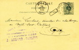 Entier Postal AMBULANT BXL-ARLON 1893 Petite Griffe CINEY - Cachet Rouard - Carlier Charbons  --  4/065 - Ambulanti