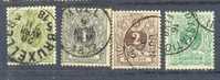 Belgie Ocb Nr : 42 - 45 Gestempeld (zie Scan) Lot 7 - 1869-1888 Lion Couché