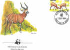 WWF  LE BONGO ANTILOPE  FDC GHANA  1991  DIFFERENT - Game