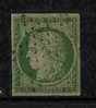 FRANCE 1849-50 Y&T 2 "CERES 15 C VERT" OBLITERE TTB - 1849-1850 Ceres