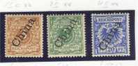 GERMANY P.O. IN CHINA 3 STAMPS PERFECT NEVER HINGED 1898 **! - Chine (bureaux)