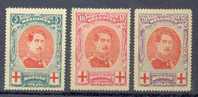 Belgie Ocb Nr : 132 - 134 * Met Scharnier  (zie Scan) Kleine Plooi In 133 - 1914-1915 Red Cross