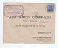 Lettre Germania 14/18 Cachet PUWst 33 - Entete COURTRAI , Assurances PASSCHIER --  4/154 - OC26/37 Etappengebied.