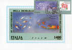 ITALIA - ESP.MONDIALE FIL. "ITALIA ´98" - N. 1 Maxicard - Cartoline Maximum