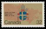 Canada (Scott No.1030 - Visite Papale / Papal Visit) [**] - Unused Stamps