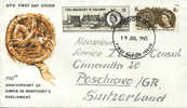 GRAN BRETAGNA - FDC For Svizzera 700° Ann. Simon De Montfort's Parliament 19/7/1965 - 1952-1971 Dezimalausgaben (Vorläufer)