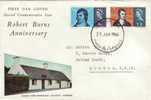 GRAN BRETAGNA - FDC Viaggiata Burns Coomemoration - 25/1/1966 - 1952-1971 Pre-Decimal Issues