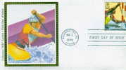 CANOE FDC USA 1996 JEUX OLYMPIQUES D ATLANTA ET 100 ANS DES JEUX OLYMPIQUES - Canoe