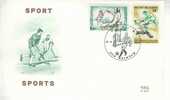 B0971 Escrime Hockey Sur Gazon Gymnastique Football 1977 Belgique FDC Premier Jour - Escrime