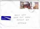 GOOD POSTAL COVER POLAND - ESTONIA 2006 - Train & Archidecture - Cartas & Documentos