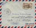 Jolie Lettre Avec Tp A.O.F. N°40 Autorail Gare De Dakar Obl Côte D´Ivoire Du 19-12-1953 - Par Avion - Brieven En Documenten