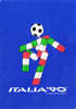 ITALIA -  CARTOLINA ITALIA 90  CON LA MASCOTTE ANNULLATA AL RETRO CON 2 ANNULLI FIGURATI - 1990 – Italy