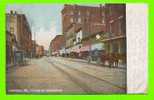 LEWISTON, ME. - LOOKING UP LISBON STREET - UNDIVIDED BACK - ANIMATED - CARD TRAVEL IN 1907 - - Lewiston