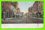 LEWISTON, ME - LOOKING DOWN  LISBON STREET - UNDIVIDED BACK - ANIMATED - CARD TRAVEL IN 1907 - HUGH C. LEIGHTON - - Lewiston