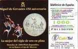 ESPAGNE MIGUEL DE CERVANTES RECTO TABLEAU VERSO MONNAIE SUPERBE - Postzegels & Munten