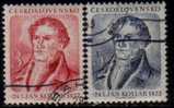 CZECHOSLOVAKIA   Scott   #  495-6  VF USED - Used Stamps