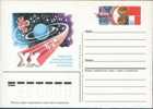 Soviet-French Space Flight - Russia 1986 Postal Stationery Postcard WOS# 157 - UdSSR