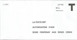 ENVELOPPE T "  LA POSTE / SPP  " - Cartes/Enveloppes Réponse T