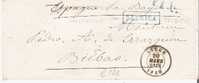 EP003a /  Brief ,  Belgien, BELGICA (Error) Liege 1858 Nach Bilbao. Spanien,  Taxe 12 Reales. - Altri & Non Classificati