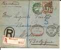 GBE008a / GR. BRITAN Edward-Frankatur 1902, Ex Cornwall Mit  BELGISCHEM  Einschreibzettel (Brief, Cover, Letter, Lettre) - Storia Postale