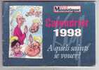 Calendrier 1998 Illustré Par Pierre Kroll - Tamaño Pequeño : 1991-00