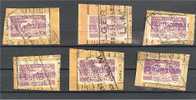 ALGERIA, 10 RAILWAY STAMPS 8,25 FRANCS, FROM 1942-43 F/VFU ON PIECES - Paquetes Postales