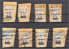 ALGERIA, 15 RAILWAY STAMPS 4.15 On 3.80 FRANCS, FROM 1942-43 F/VFU ON PIECES - Pacchi Postali