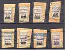 ALGERIA, 15 RAILWAY STAMPS 4.15 On 3.80 FRANCS, FROM 1942-43 F/VFU ON PIECES - Paquetes Postales