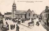 MAROLLES LES BRAULTS 72 - La Place De L'église Un Jour De Marché - Marolles-les-Braults