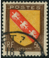 Pays : 189,06 (France : 4e République)  Yvert Et Tellier N° :  757 (o) - 1941-66 Armoiries Et Blasons