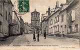 08 RETHEL Eglise St Nicolas Et Rue Carnot, Animée, Ed Wilmet, 1909 - Rethel