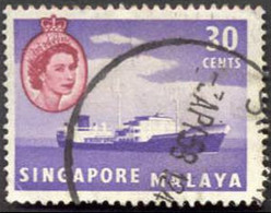 Pays : 441 (Singapour : Colonie Britannique)  Yvert Et Tellier N° : 38 (o) ; SG SG 48 - Singapour (...-1959)