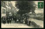 93 - ILE SAINT DENIS - Quai De Seine. Manœuvre Intercommunale De Pompes à Incendie. Le Défllé. 30 Juin 1907 -TRÈS ANIMÉE - L'Ile Saint Denis