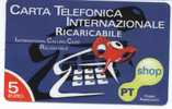 Carta Telefonica Internazionale Ricaricabile - 5 Euro. - Públicas Ordinarias