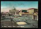 Jolie CP Italie Roma Rome Place Saint-Pierre Et Palais Du Vatican - écrite 25-4-1957 - Piazze