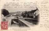 21 MONTBARD Canal De Bourgogne, Entrée Des Usines Métallurgiques, Ecluse, Animée, Ed Daloz 27, 1904, Dos 1900 - Montbard