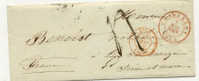 Lettre De Charleroy (dc Rouge-7/05/1853)vers LIZY S/OURCQ Avec Tampon 4= - Andere & Zonder Classificatie