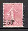 N° 224. Surcharge Déplacée. - Unused Stamps
