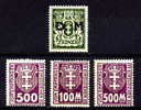 DANTZIG - Yvert - Service N° 32 + Taxe 13 - 18 - 19 -  Cote 3.25 € - Briefmarken