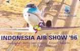 INDONESIA 75  U  AIR SHOW '96  JAKARTA  AIRPLANE   SCARCE READ DESCRIPTION !! - Indonesien