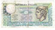 Italie Recto Cinquecento Lire - 500 Liras