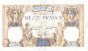 France Recto 1000 Francs Paris,le 20 Octobre 1938.JH. - 1 000 F 1927-1940 ''Cérès E Mercure''