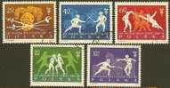 POLAND 1963 CTO Stamp(s) Fencing (5 Values Only) #1366 - Fechten