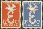 NEDERLAND 1958 OMP Zegel(s) Europa 718-719 #664 Mint Hinged - Ungebraucht