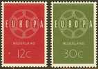 NEDERLAND 1959 OMP Zegel(s) Europa 735-736 #670 Mint Hinged - Unused Stamps