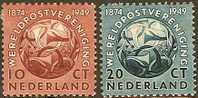 NEDERLAND 1949 OMP Zegel(s) Wereldpostvereniging 544-545 #408 - Nuovi